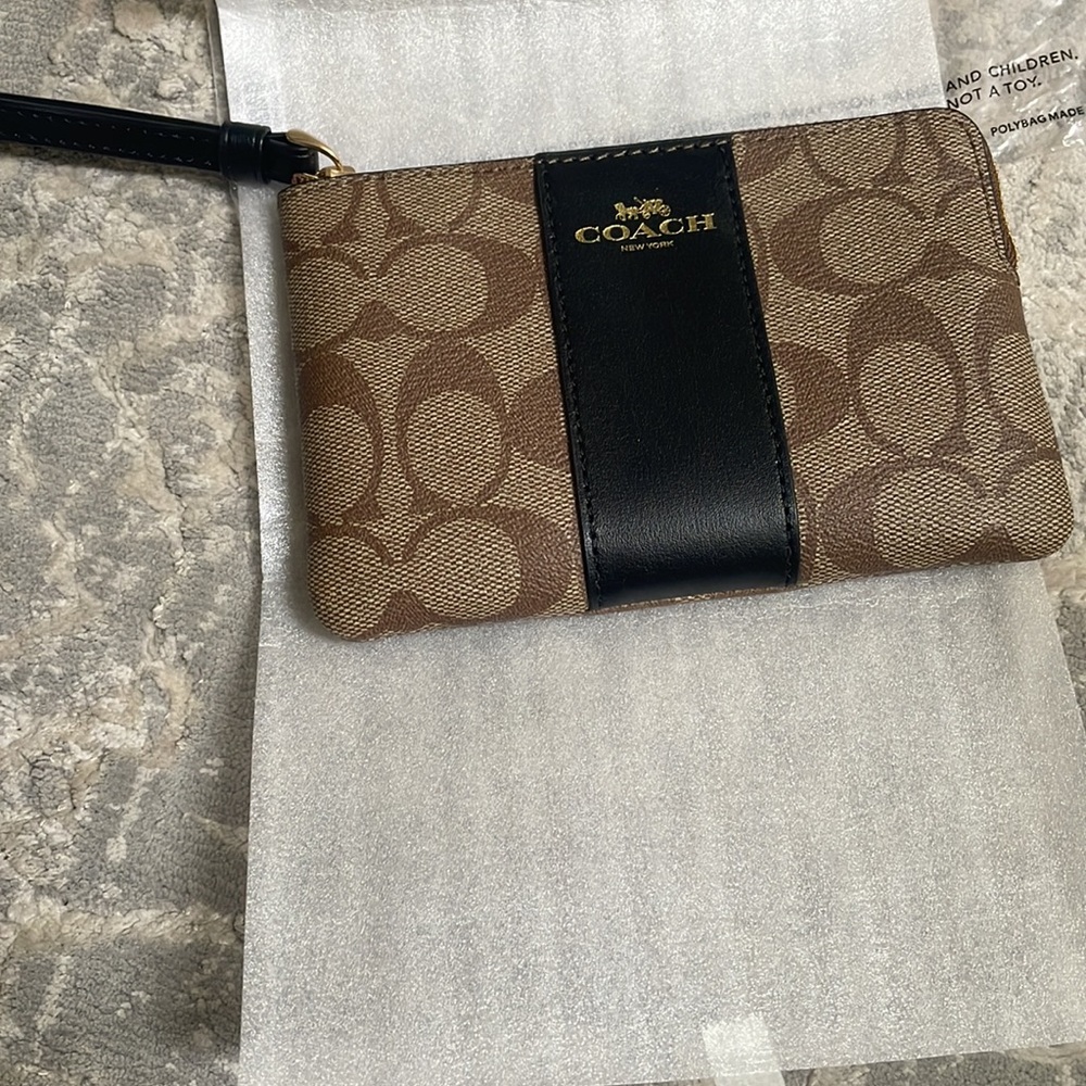 Brand New Brown Coach Wristlet